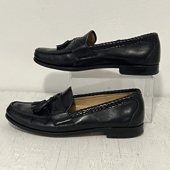 Allen Edmonds Mens Maxfield Tassel Braided Loafers Shoes Size 10D Black Leather main image 11
